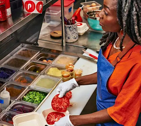 DDfb - Kitchen Staff Packing Takeout