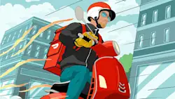 Dx - Dasher on Scooter - lllustration