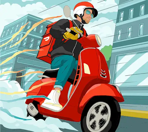 Dx - Dasher on Scooter - lllustration