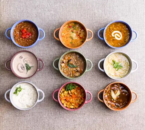 Mx Blog - Optimize Your Winter Restaurant Operations During Slow Season - various stews and soups in bowls