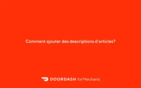 How do I add item descriptions