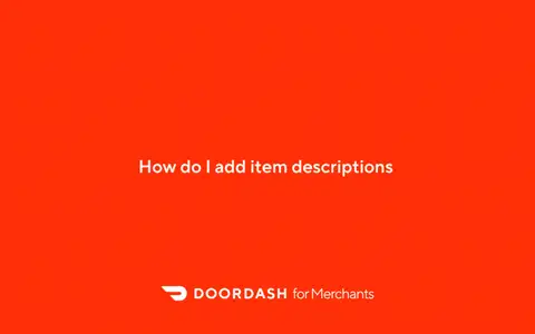 How do I add item descriptions