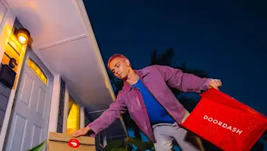 Dasher restaurant delivery at night