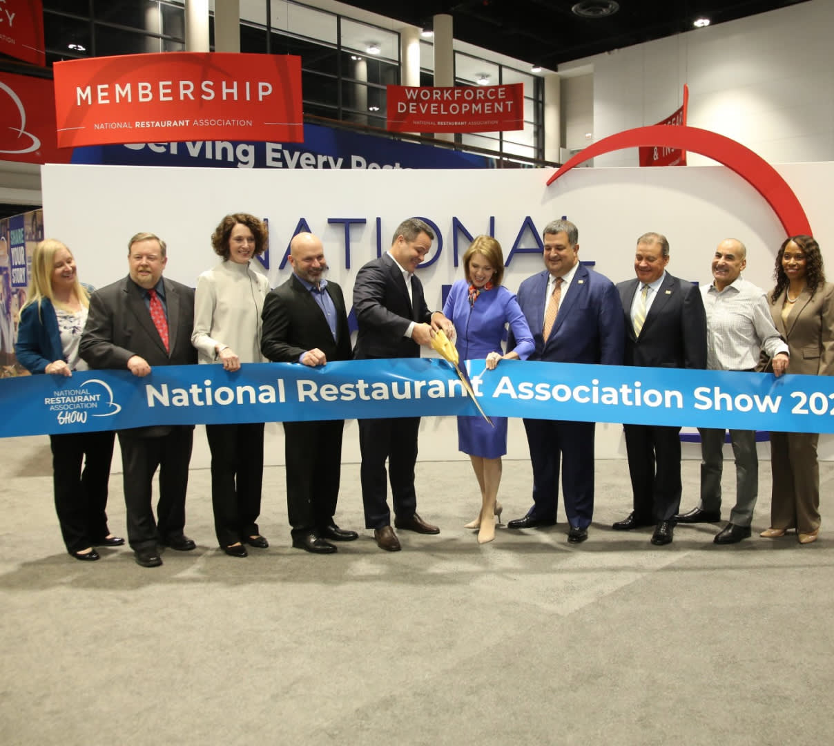 Banner cutting at the National Restaurant Association Show 2022