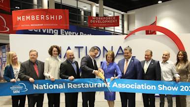 Banner cutting at the National Restaurant Association Show 2022