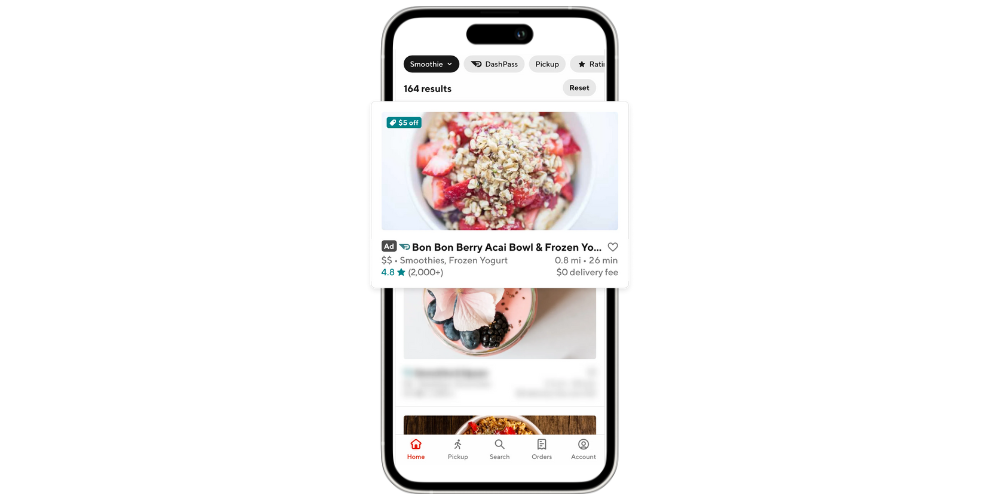Sponsored listings view of Bon Bon Berry