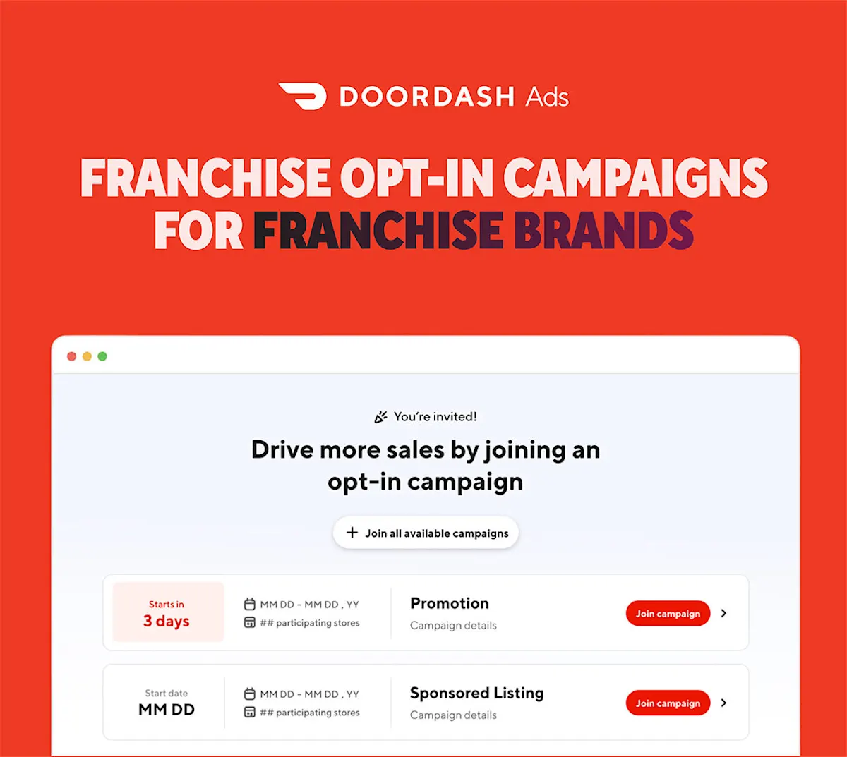 Franchise Opt-in Campaign Tool