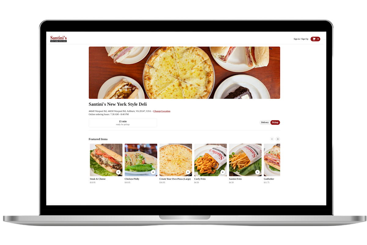 Mx - Santinis - Storefront screenshot