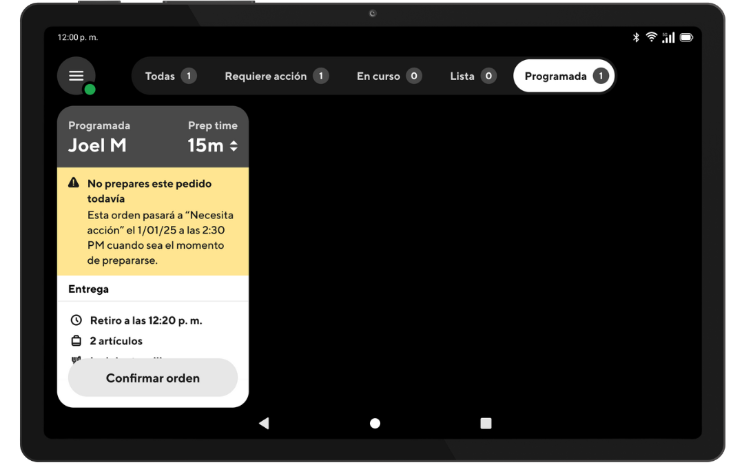 ORS - Scheduled Card - ES-US