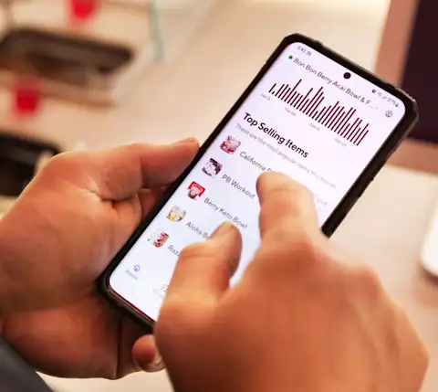 Business Manager app on phone