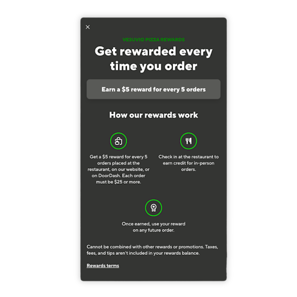 Mx - Commerce Platform - Vesuvio Pizza - Loyalty