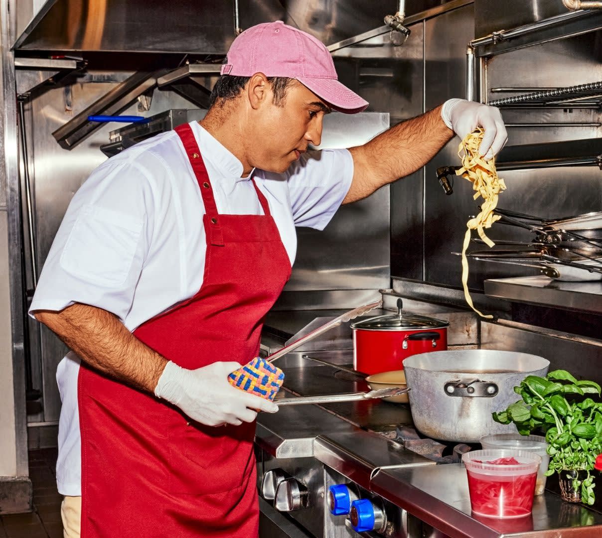 Mx restaurant kitchen chef pasta staff noodles cooking