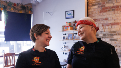 Ana Gonzales and Hondina Silva, Co-owners of OMG Cafe and Tapas in Toronto.