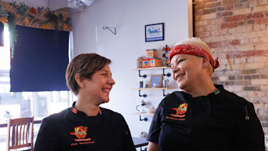 Ana Gonzales and Hondina Silva, Co-owners of OMG Cafe and Tapas in Toronto.
