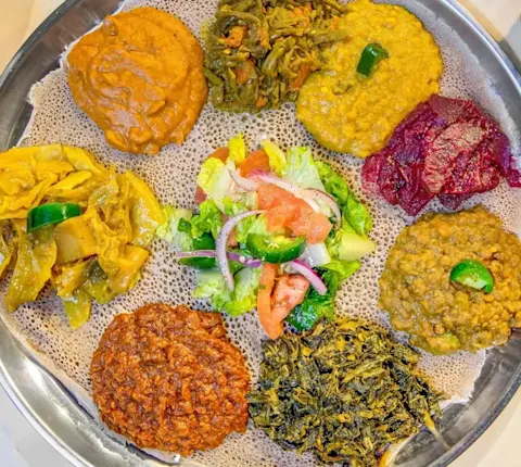 Family Ethiopian Restaurant - veggie platter