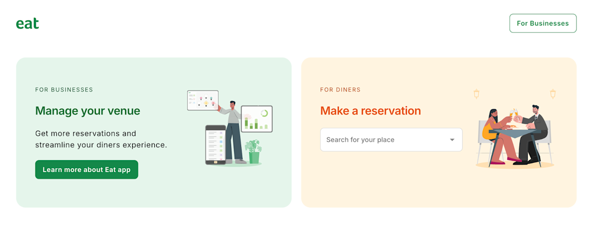 EatApp Homepage