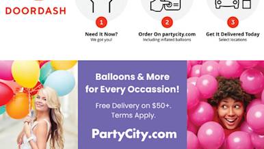 Party City on DoorDash