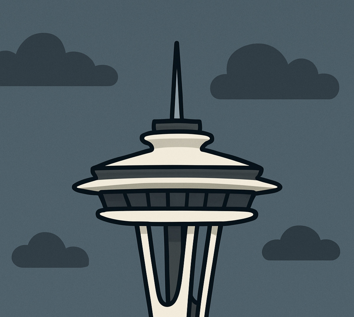 space needle cartoon