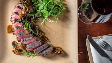 steak and red wine