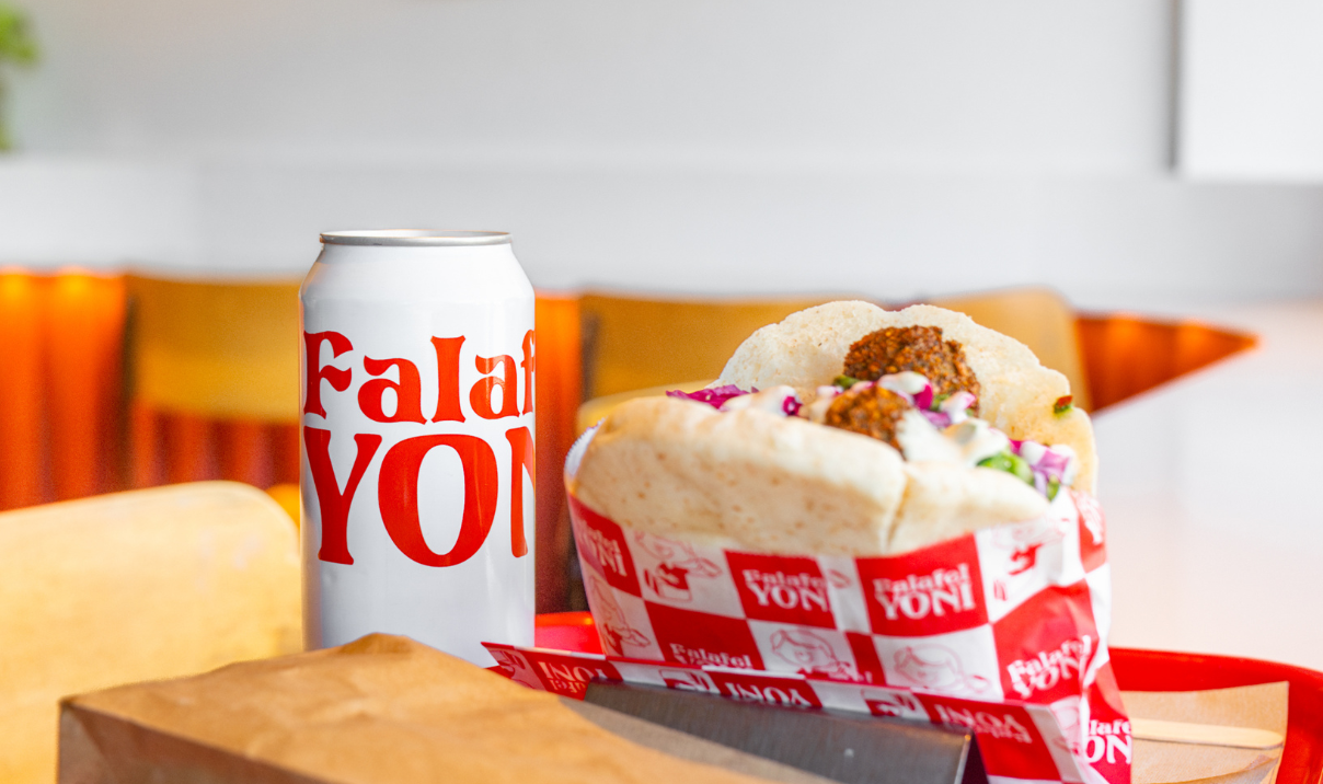 Falafel and soda at Falafel Yoni