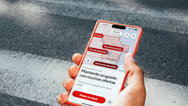 Dasher pulling Crimson card out of wallet