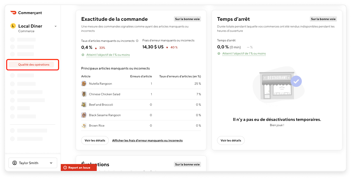 missing and incorrect items merchant portal