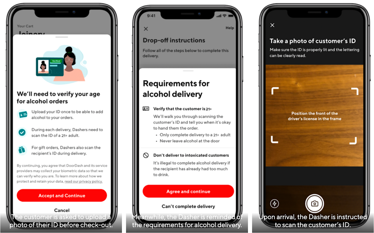DoorDash Alcohol Delivery Features