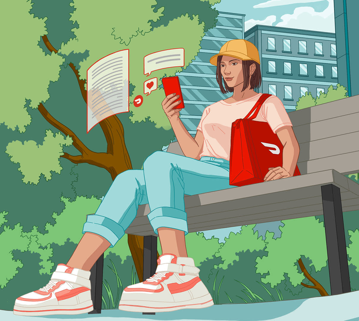 dx-illustration-bench