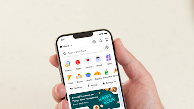 Imagine of a phone screen with Happy Hour banner