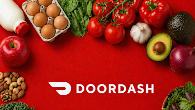 Grocery items around the DD logo