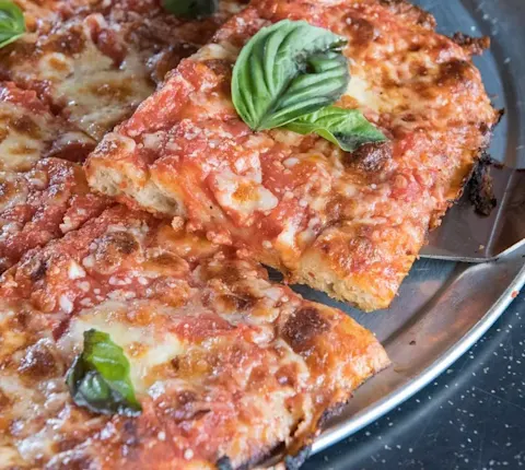 dinos tomato pie square cheese