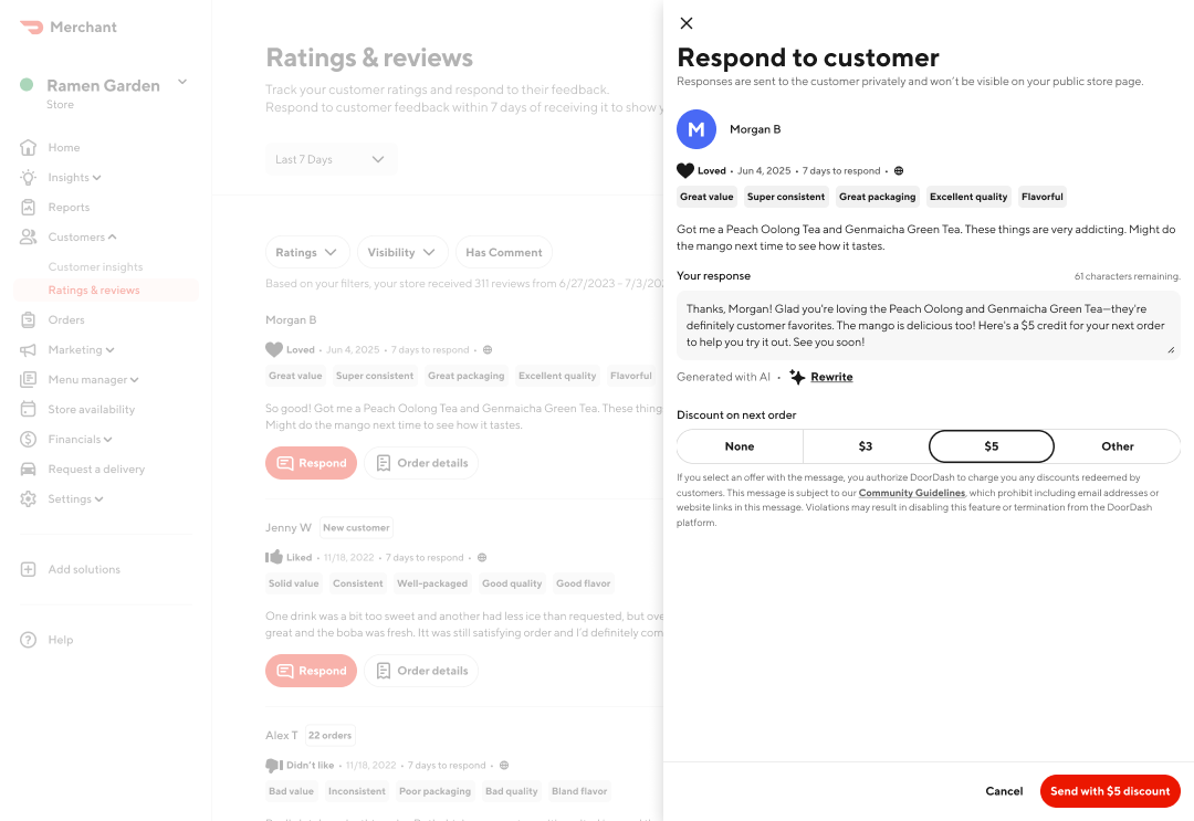 Mx - Cx Ratings - Respond to Customer