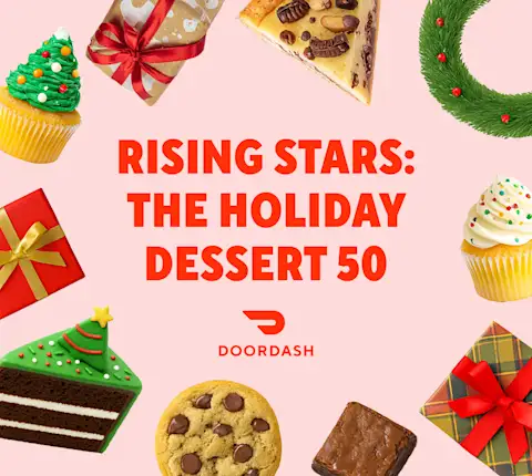 Selection of holiday desserts you can order on DoorDash