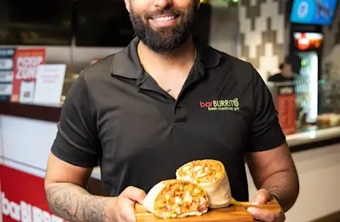 Sunny Singh, owner of BarBurrito Canary District, Toronto, CA.