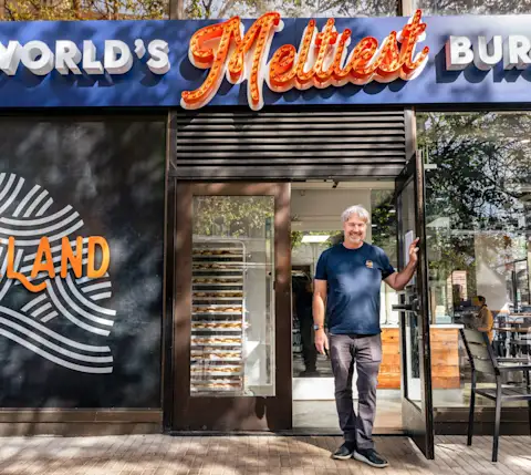 Owner Sean Reiter standing in front of the Melt