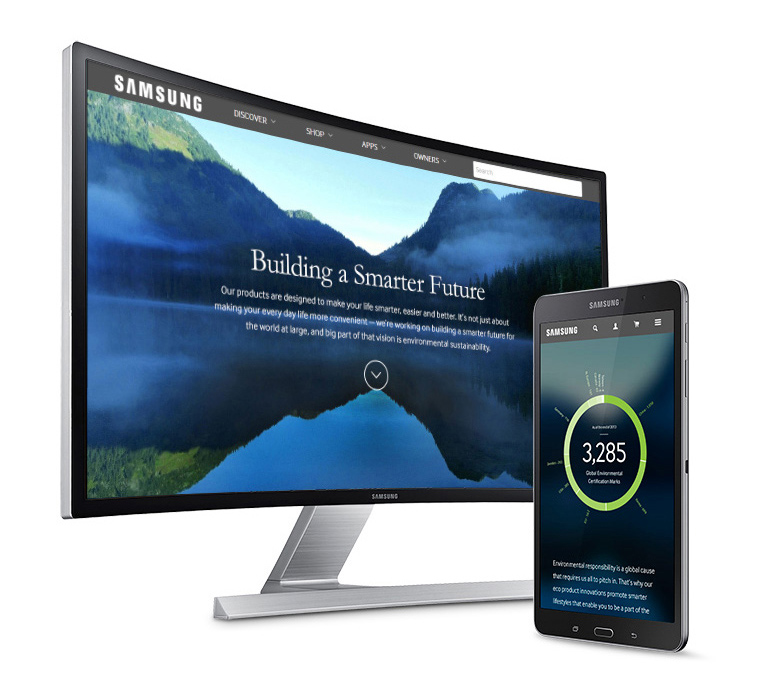 Samsung - building a smarter future homepage