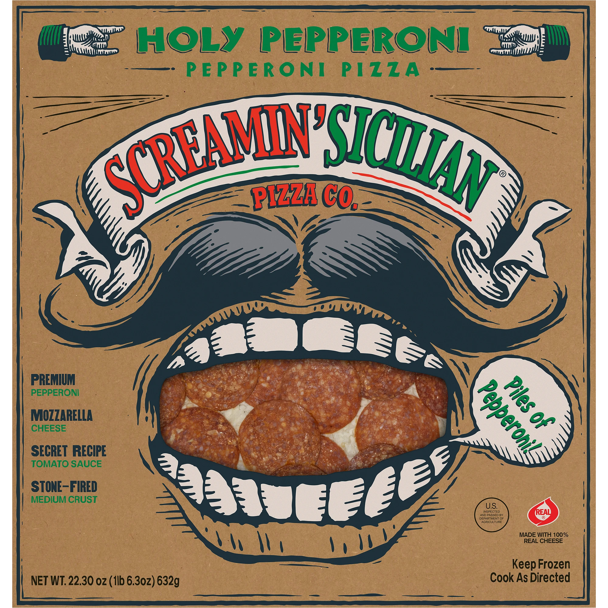 8143 PACKAGED Holy Pepperoni Pizza - Screamin' Sicilian