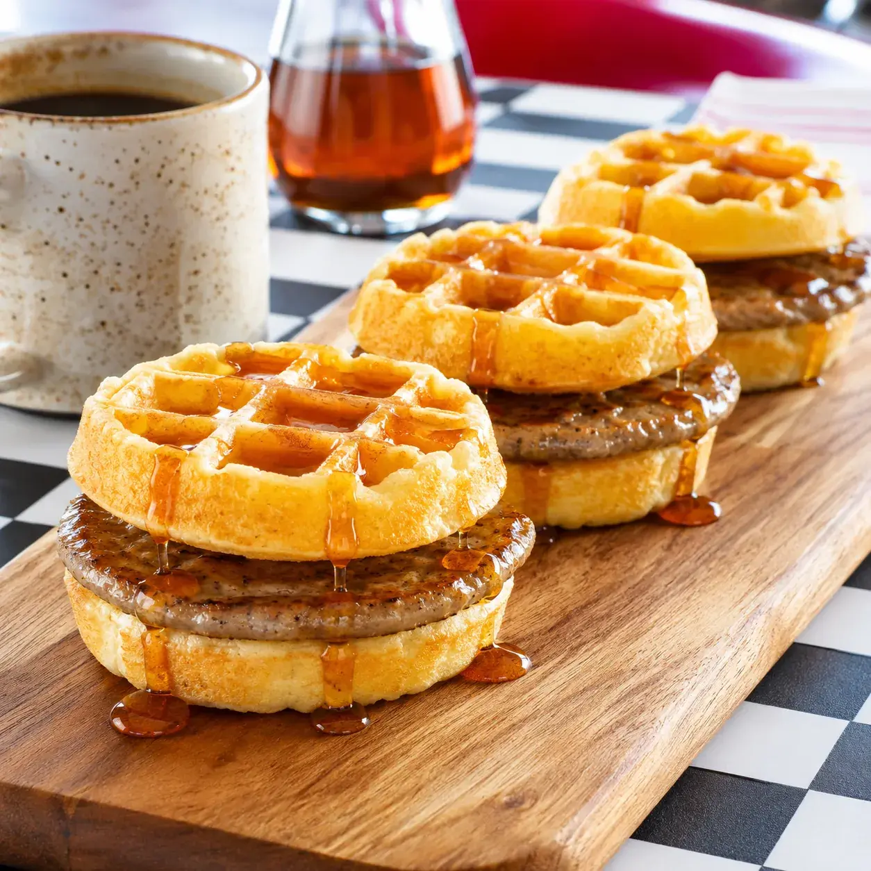 Chicken Breakfast Patty & Waffle Sliders