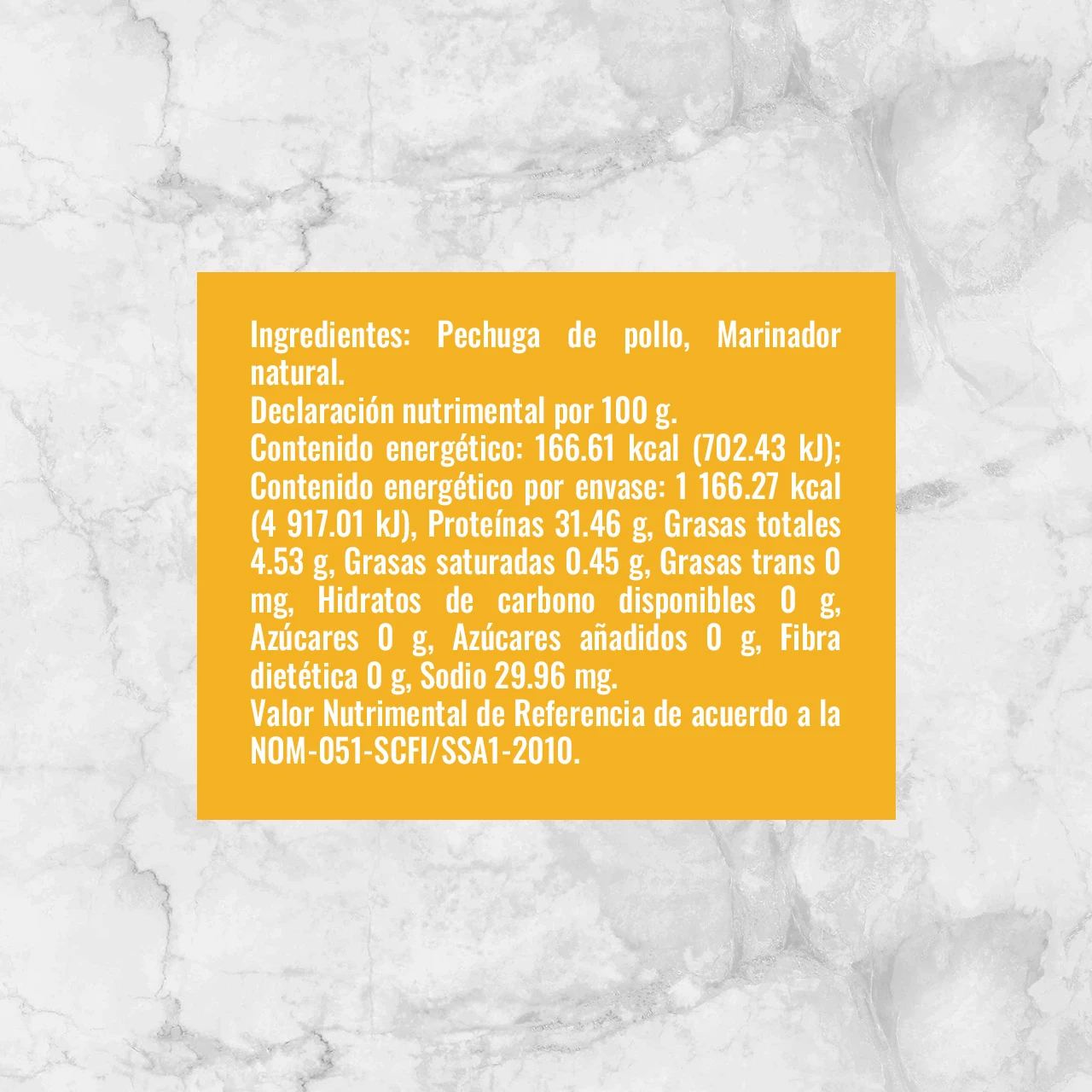 81465 CUBOS DE PECHUGA DE POLLO Info Nutrimental