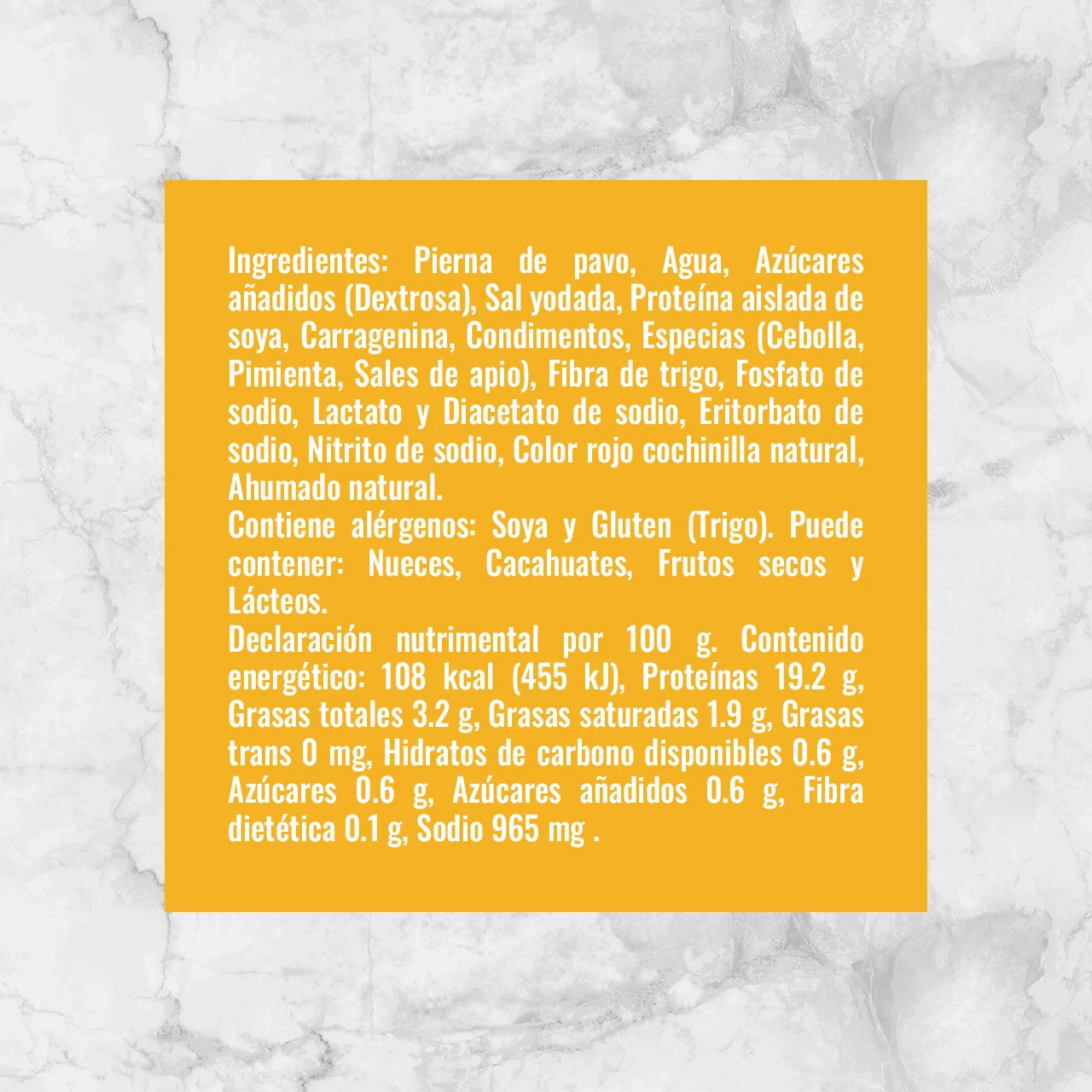 81361 PIERNA AHUMADA DE PAVO Info Nutrimental