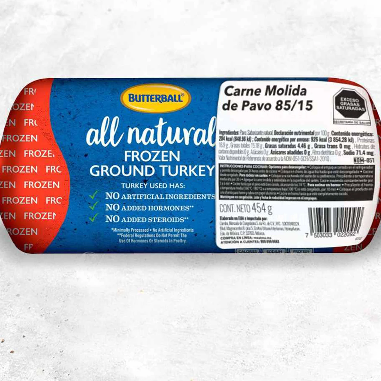 80762 Carne Molida de Pavo 85/15 2