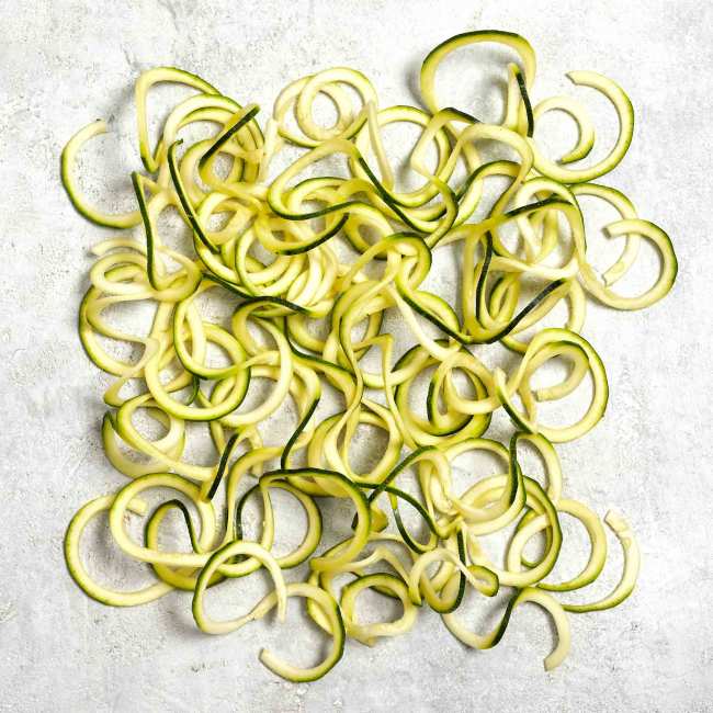 7221 WF Raw Zucchini Spirals Fruits and Vegetables