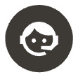Customer Service Person Icon - Black SVG