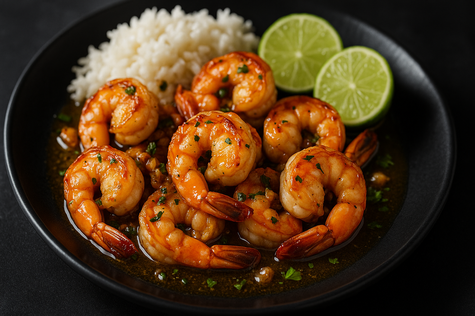 Camarones al mojo de ajo con toque mexicano