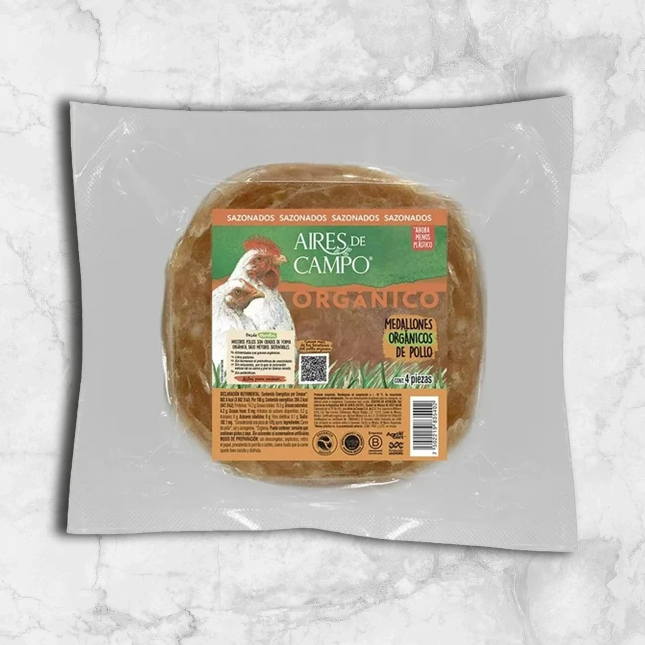 82085 WFMex PAckaged MEDALLON DE POLLO ORGÁNICO ADC Pollo