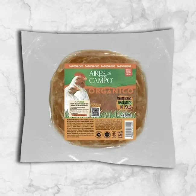 82085 WFMex PAckaged MEDALLON DE POLLO ORGÁNICO ADC Pollo