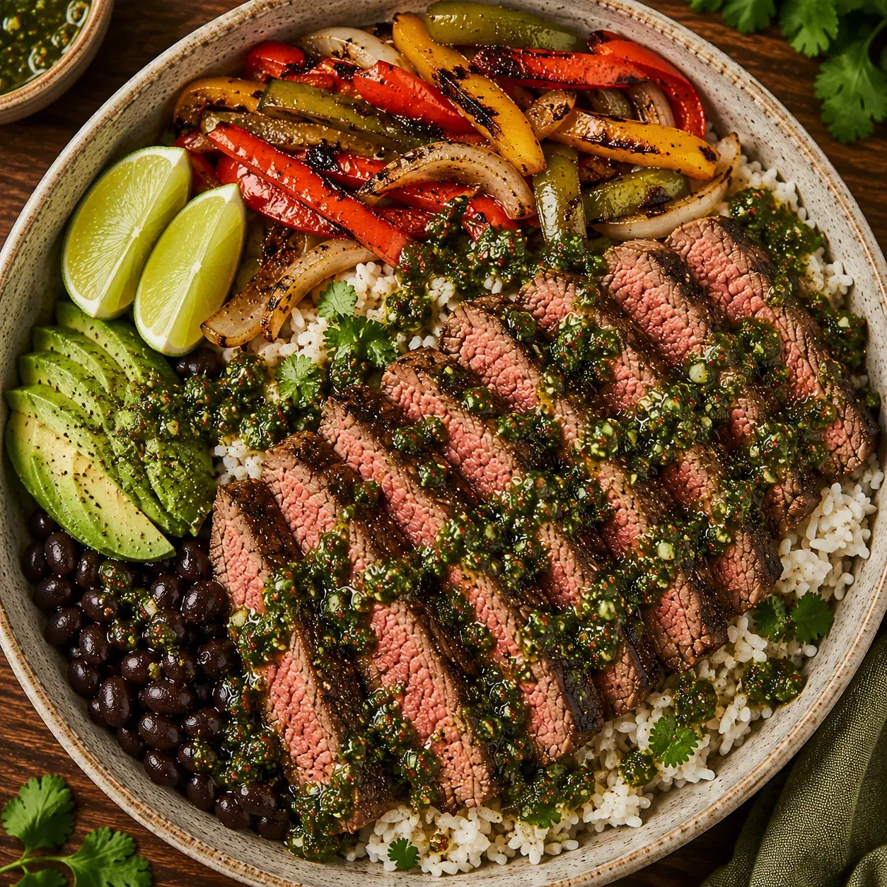 Chimichurri Tri-Tip Fajita Bowl