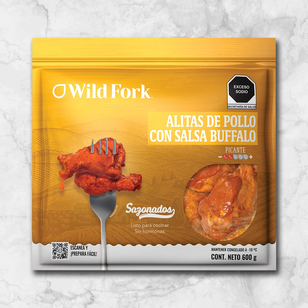 Alitas de Pollo con Salsa Buffalo