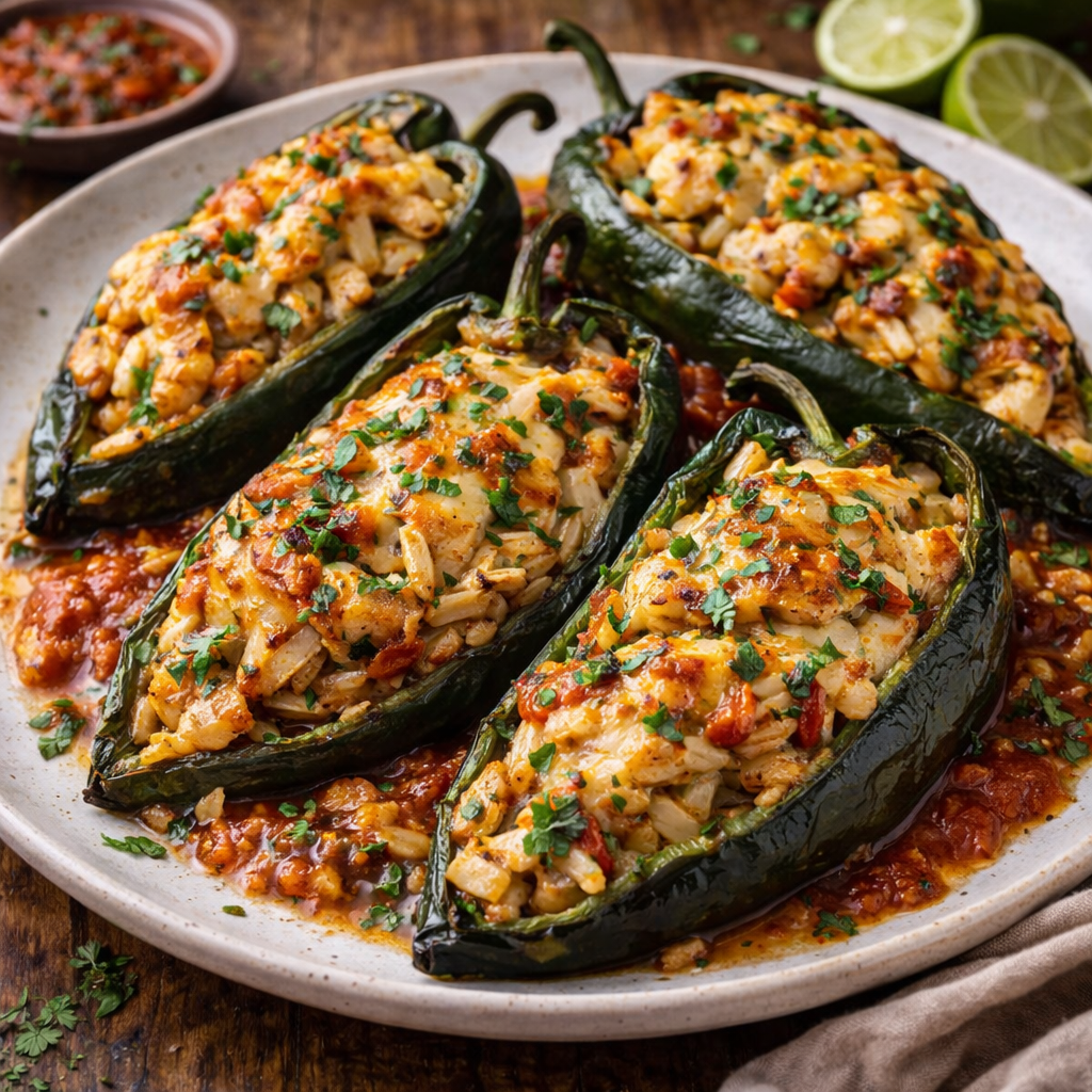 Chiles Rellenos con Jaiba