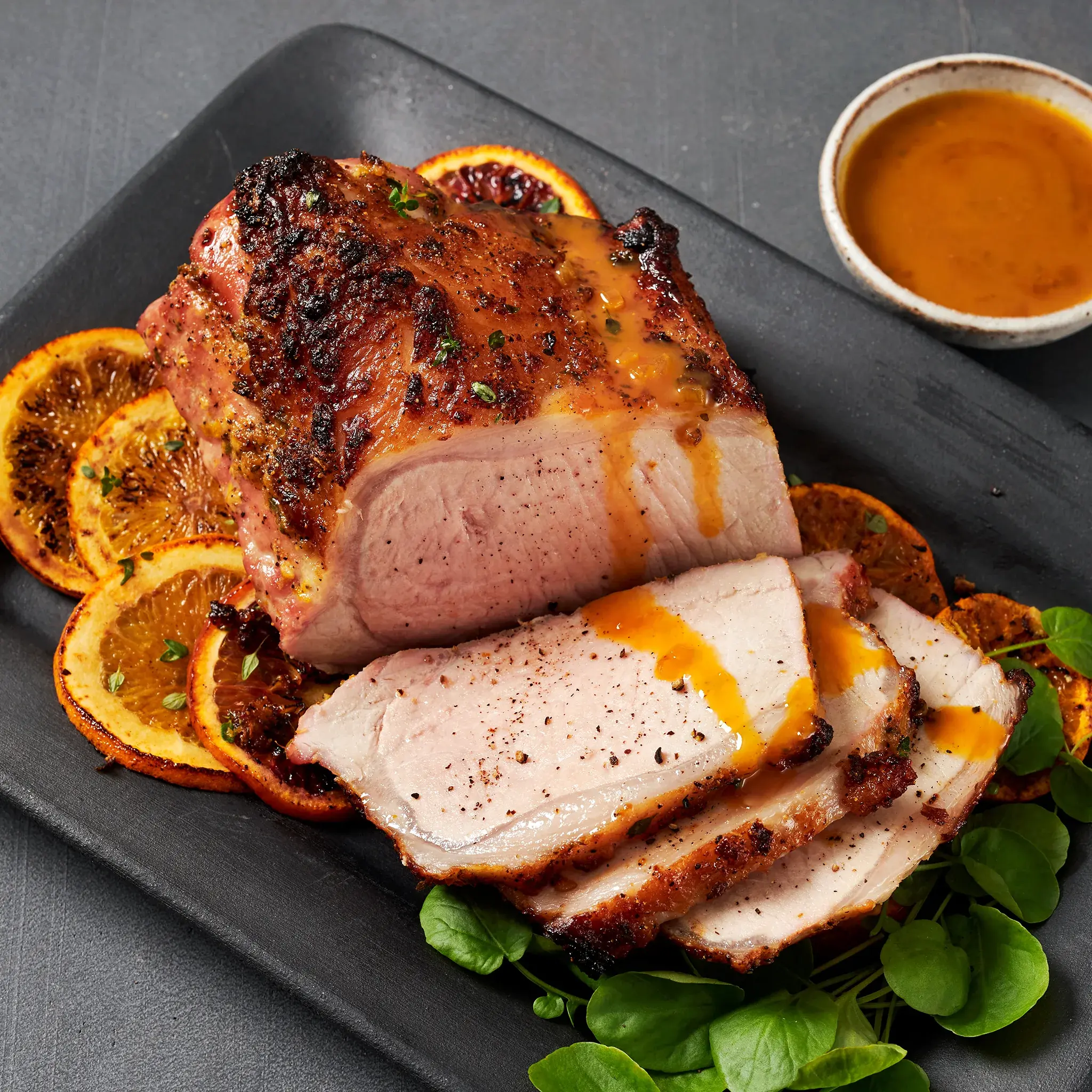 3402 WF PLATED Berkshire Pork NY Roast Pork